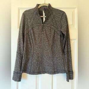 Lululemon Womens Gray Patterned Zip-Up Jacket